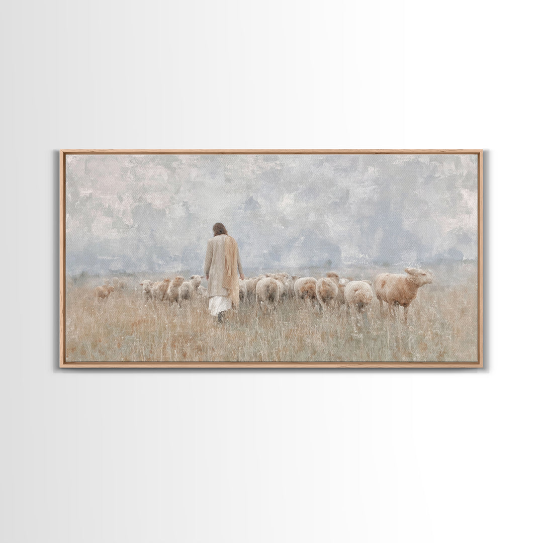 Fields Of Mercy – Framed Canvas Print – Christian Paintings – Christian Wall Art – Jesus Canvas Art – Christian Art Work – Modern Christian