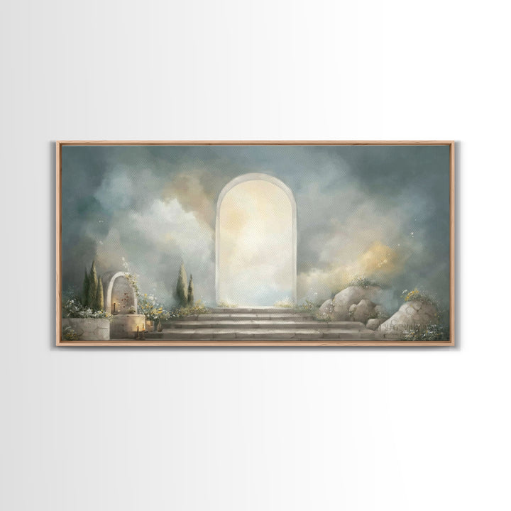 Heaven’s Gate – Framed Canvas Print – Christian Art Canvas – Christian Wall Art – Subtle Christian Art – Christian Decoration – Christian A
