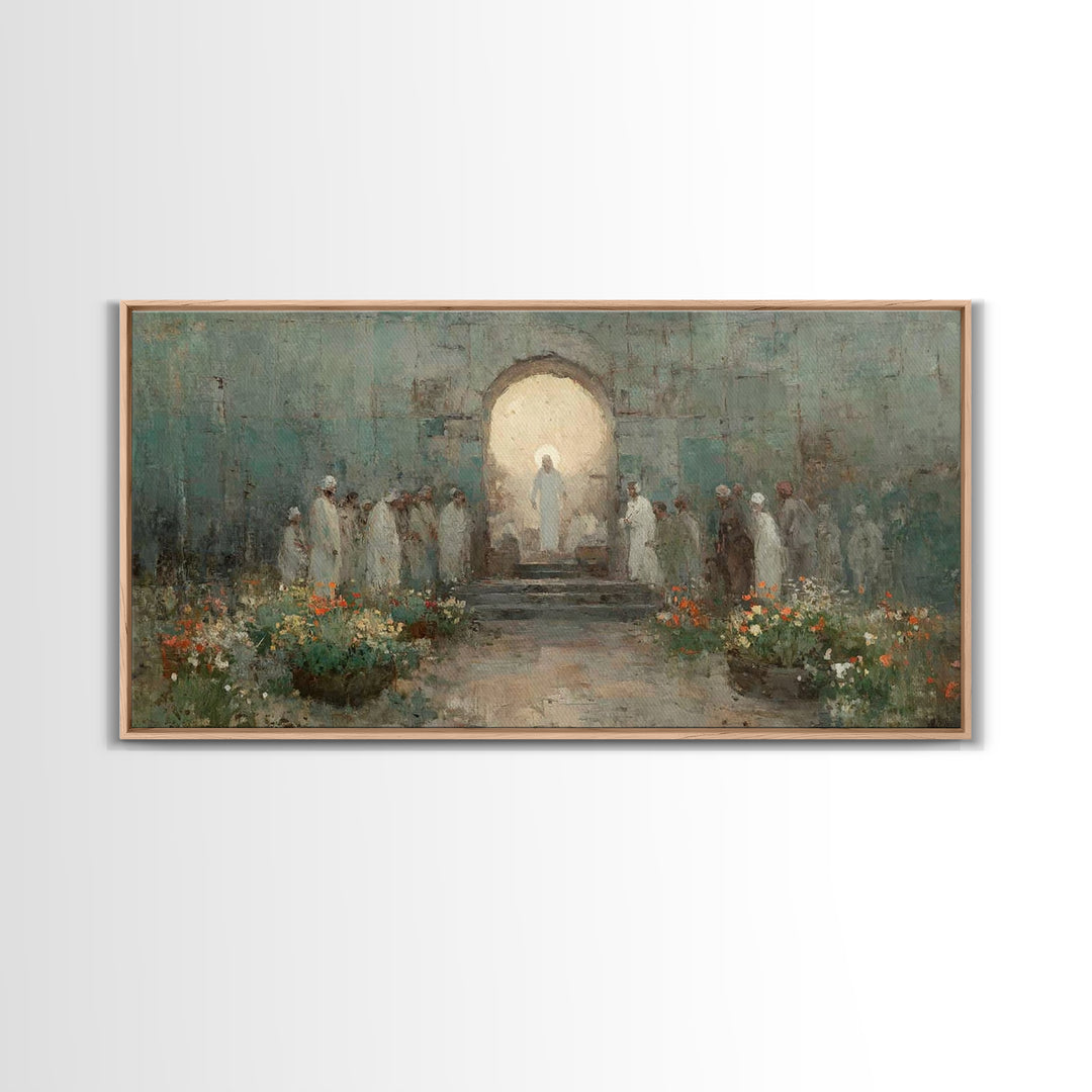 Holy Gathering – Framed Canvas Print – Christian Painting – Vintage Christian Art – Christian Wall Art – Christian Art Canvas – Christian G