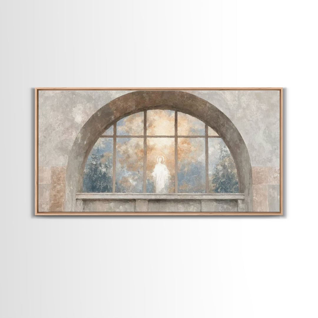 Radiant Window – Framed Canvas Print – Christian Wall Art – Christian Art Print – Subtle Christian Art – Christian Art Canvas – Christian D