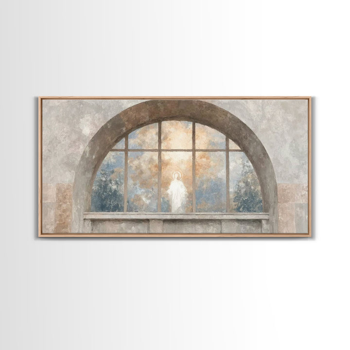 Radiant Window – Framed Canvas Print – Christian Wall Art – Christian Art Print – Subtle Christian Art – Christian Art Canvas – Christian D
