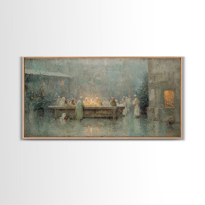 Silent Bethlehem | Framed Canvas Print | Christian Wall Art | Christian Art Canvas | Jesus Painting | Christmas Art | Christian Decor