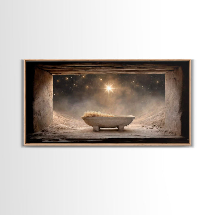 Heavenly Dawn | Framed Canvas Print | Jesus Painting | Christian Wall Art | Christian Christmas Art | Christian Art Canvas | Christian Deco
