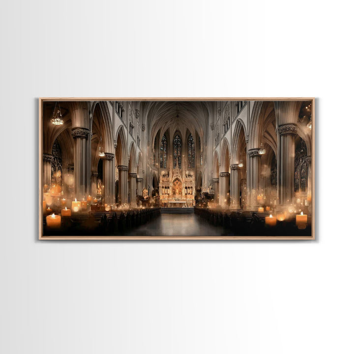 Majestic Nativity Hall | Framed Canvas Print | Christian Art | Christmas Art Prints | Christian Christmas Decorations | Framed Christmas Ar