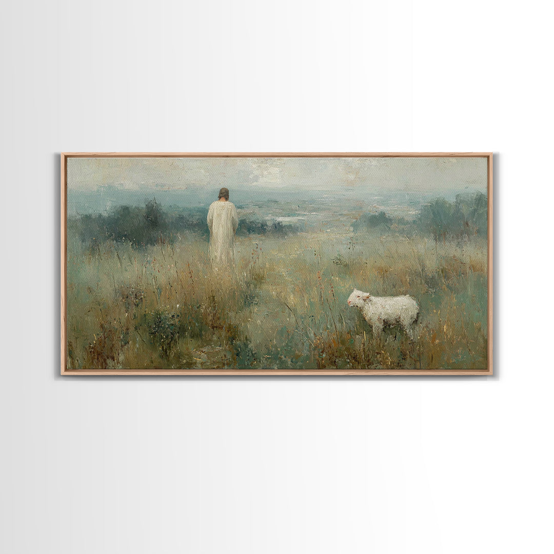 Autumn Mercy, Framed Canvas Print, Christian Art Canvas, Christian Wall Art, Jesus Painting, Christmas Art, Christian Decor, Faith Art