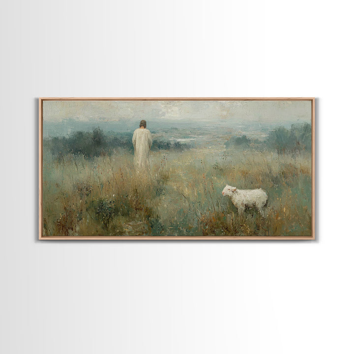 Autumn Mercy, Framed Canvas Print, Christian Art Canvas, Christian Wall Art, Jesus Painting, Christmas Art, Christian Decor, Faith Art