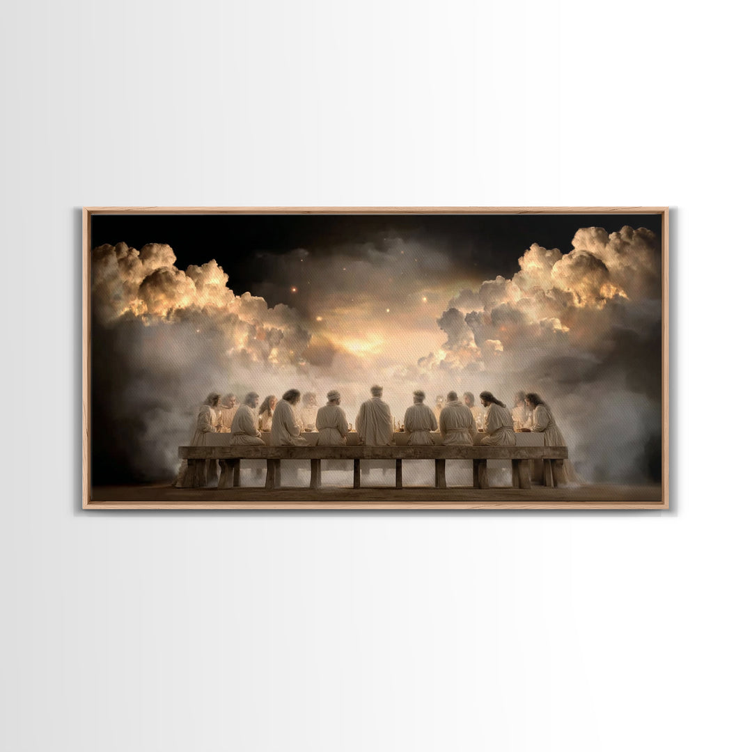 Sacred Gathering, Framed Canvas Print, Christian Wall Art, Christian Art Canvas, Jesus Painting, Christmas Art, Christian Decor, Faith Art
