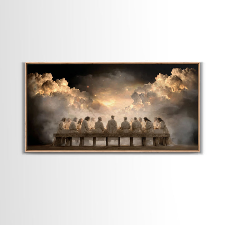 Sacred Gathering, Framed Canvas Print, Christian Wall Art, Christian Art Canvas, Jesus Painting, Christmas Art, Christian Decor, Faith Art