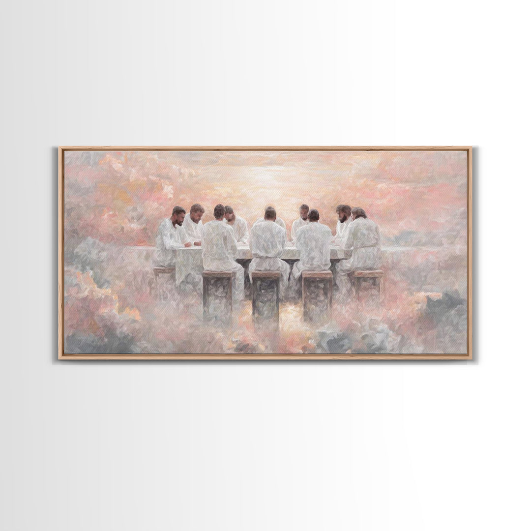 Heavenly Supper Light – Framed Canvas Print – Christian Wall Art – Christian Art Canvas – Jesus Painting – Christian Art – Christian Gift I