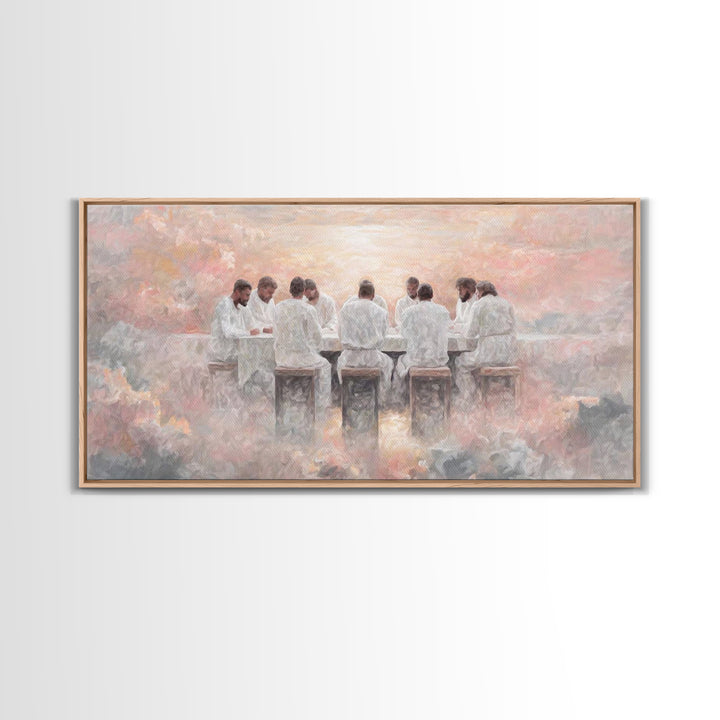 Heavenly Supper Light – Framed Canvas Print – Christian Wall Art – Christian Art Canvas – Jesus Painting – Christian Art – Christian Gift I