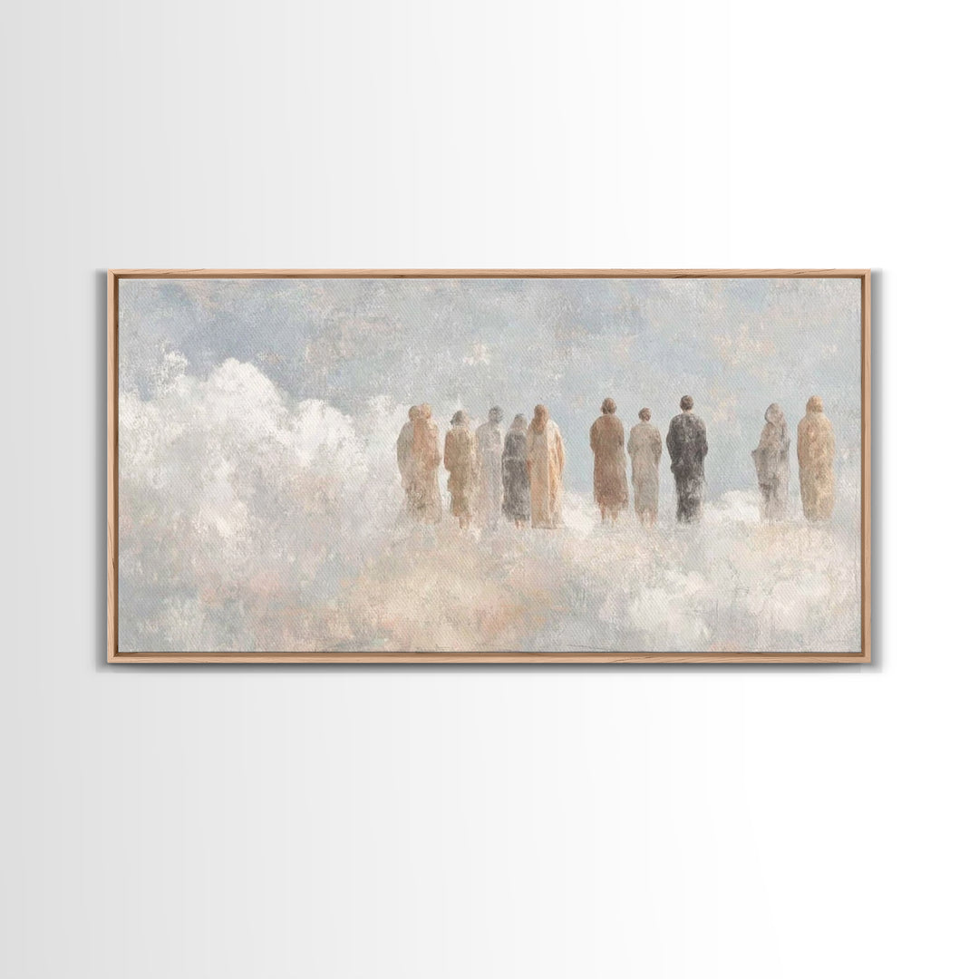 Cloudborne Witnesses, Framed Canvas Print, Christian Art Canvas, Christian Wall Art, Christian Art, Christian Painting, Subtle Christian Ar