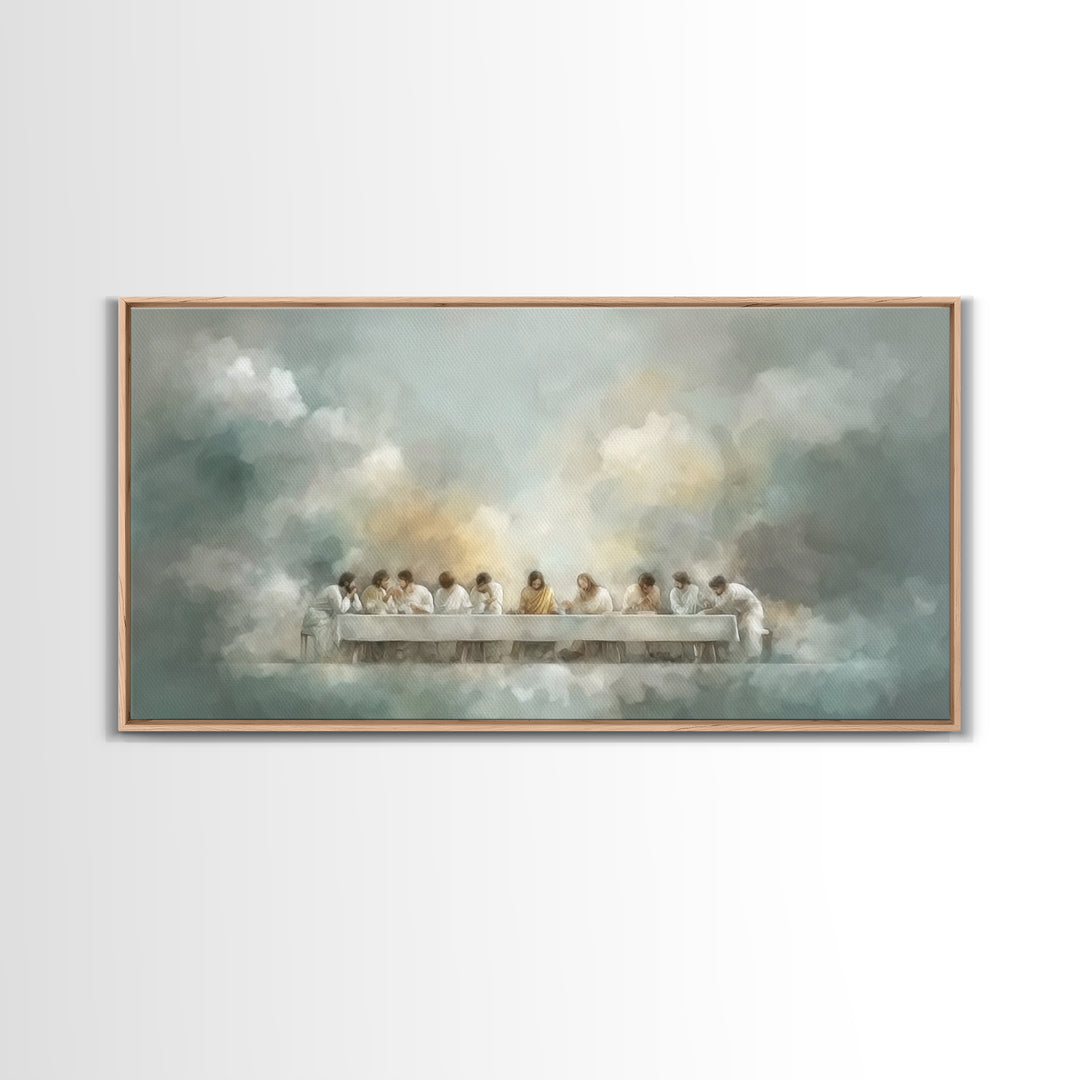 Eternal Supper Peace | Framed Canvas Print | Christian Art | Christian Art Canvas | Christian Wall Art | Jesus Painting | Christian Gift