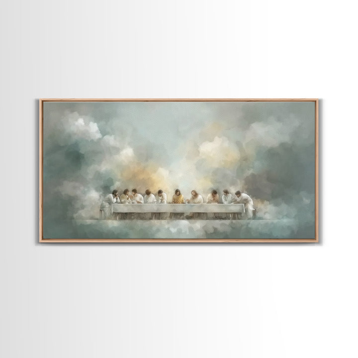 Eternal Supper Peace | Framed Canvas Print | Christian Art | Christian Art Canvas | Christian Wall Art | Jesus Painting | Christian Gift
