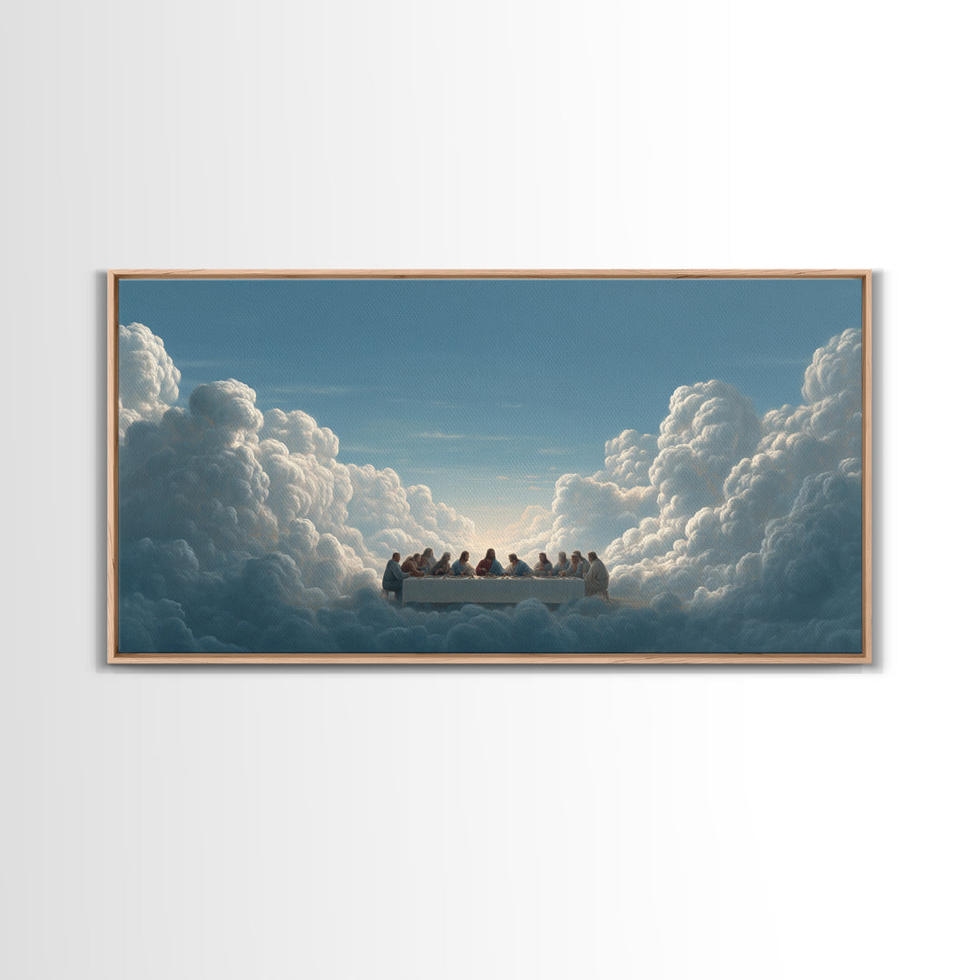 Celestial Banquet Rise – Framed Canvas Print – Christian Art – Christian Wall Art – Christian Art Canvas – Jesus Painting – Christian Gift