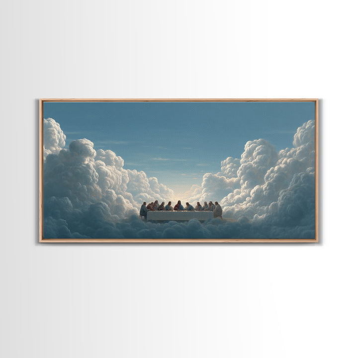 Celestial Banquet Rise – Framed Canvas Print – Christian Art – Christian Wall Art – Christian Art Canvas – Jesus Painting – Christian Gift