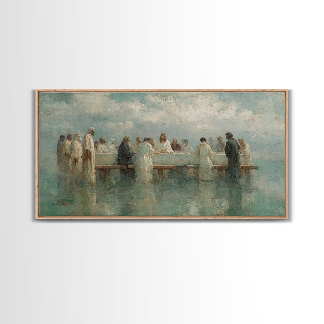 Sacred Fellowship Sky | Framed Canvas Print | Christian Art Canvas | Jesus Painting | Christian Wall Art | Christian Art | Christian Decor