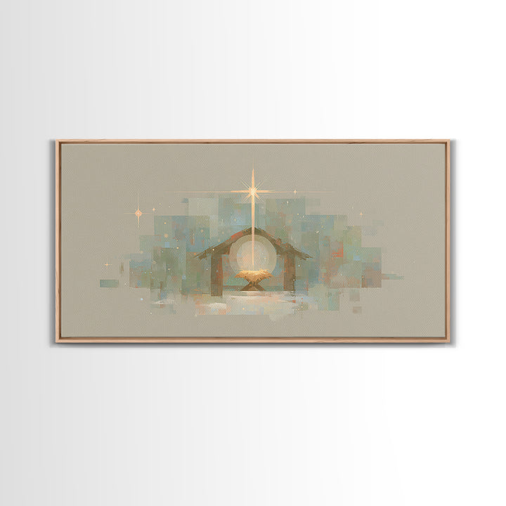 Holy Night Star – Framed Canvas Print, Christian Christmas Art, Christian Art, Christmas Art Work, Christian Wall Art, Jesus Christmas Art