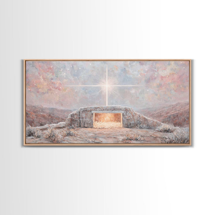 Star Over Bethlehem | Framed Canvas Print | Christian Wall Art | Christian Christmas Art | Christmas Art | Christian Art Canvas | Christian