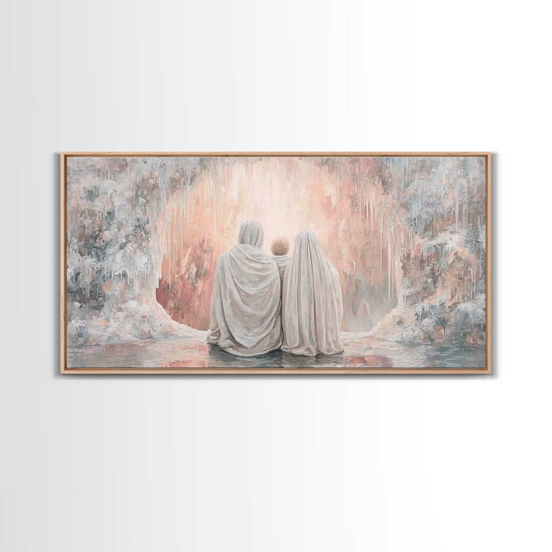 Sacred Gathering | Framed Canvas Print | Christian Christmas Art | Christian Art | Christian Art Canvas | Christian Wall Art | Christmas Ar