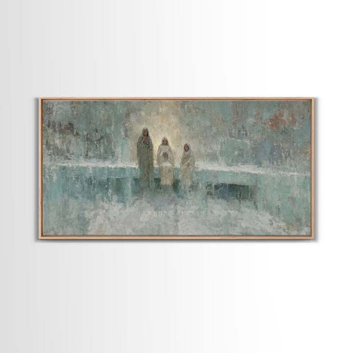 Family Of Light, Framed Canvas Print, Christian Art Canvas, Christian Art, Christian Christmas Art, Christmas Art, Christian Wall Art
