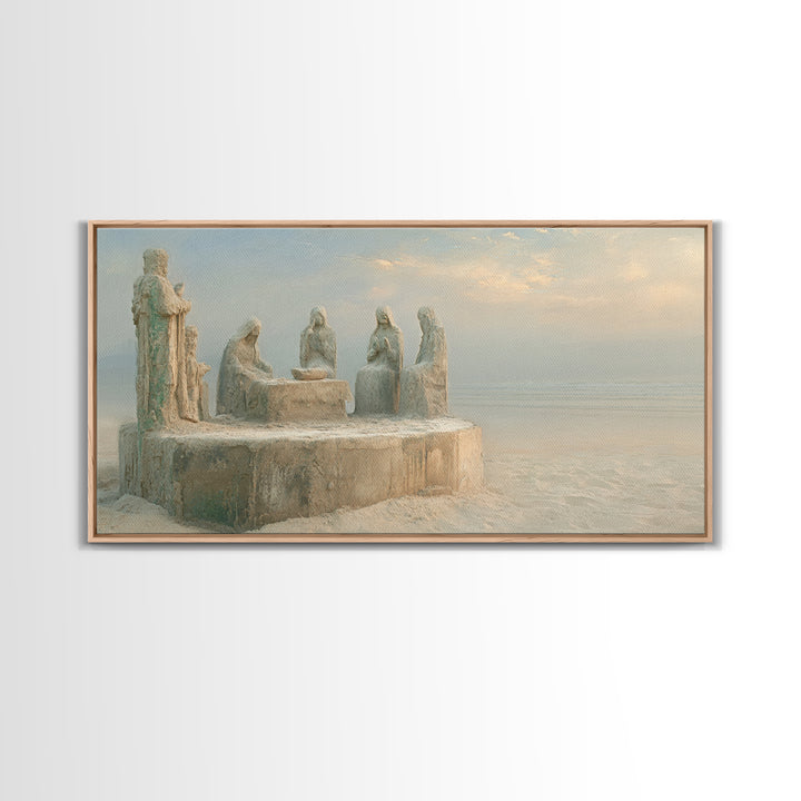 Mystic Meeting – Framed Canvas Print – Christian Art Work – Modern Christian Art – Christian Wall Art – Christian Christmas Art – Jesus Art