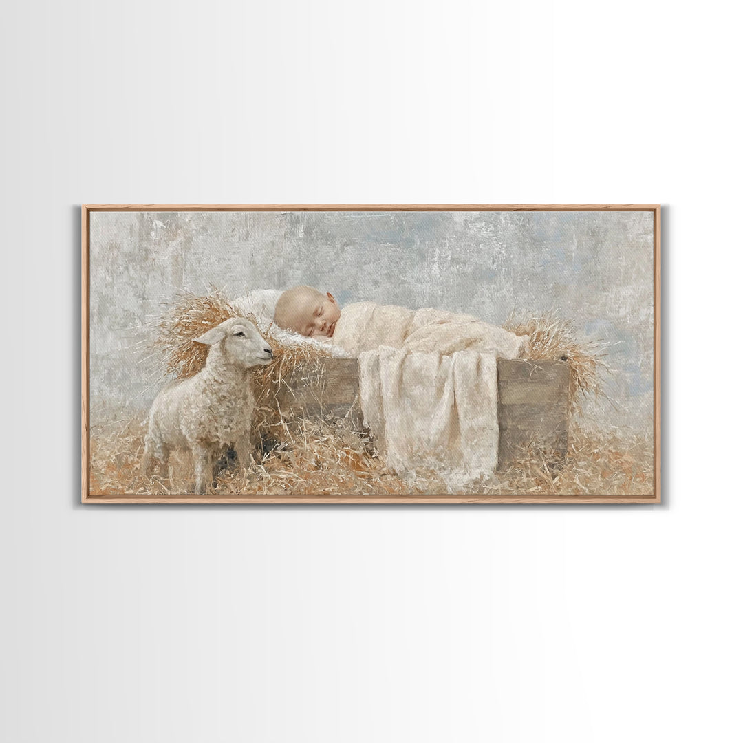 Holy Rest – Framed Canvas Print – Christian Art Print – Christian Wall Art – Jesus Christmas Art – Christmas Art Work – Christian Gift Idea