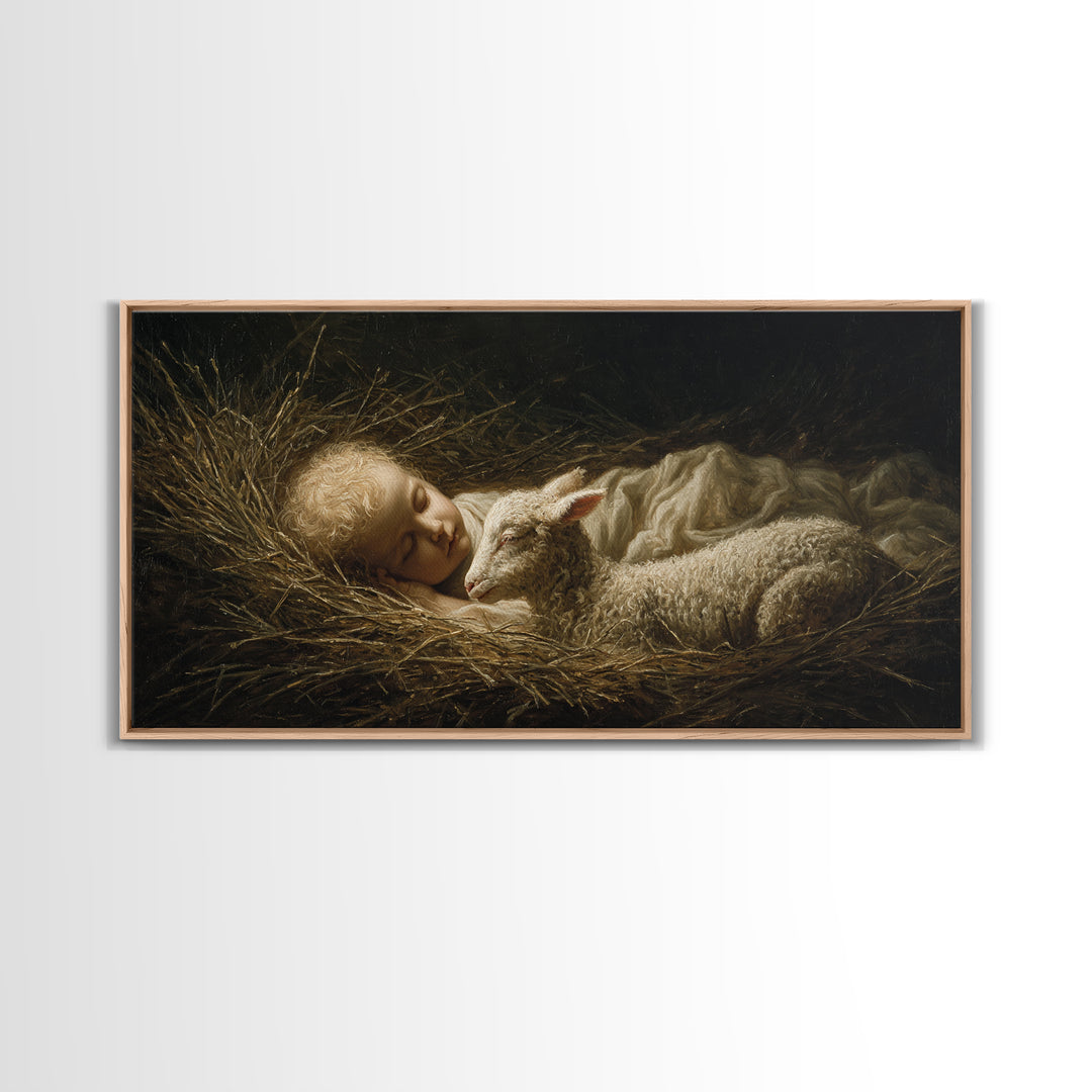 Light of Mercy – Framed Canvas Print – Christian Art Canvas – Jesus Painting – Christian Wall Art – Christian Christmas Art – Modern Christ
