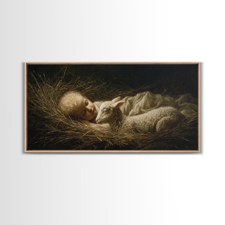 Light of Mercy – Framed Canvas Print – Christian Art Canvas – Jesus Painting – Christian Wall Art – Christian Christmas Art – Modern Christ