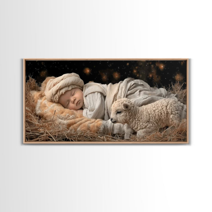 Pure Promise – Framed Canvas Print – Christian Art Canvas – Christian Wall Art – Modern Christian Art – Christian Christmas Art – Jesus Art