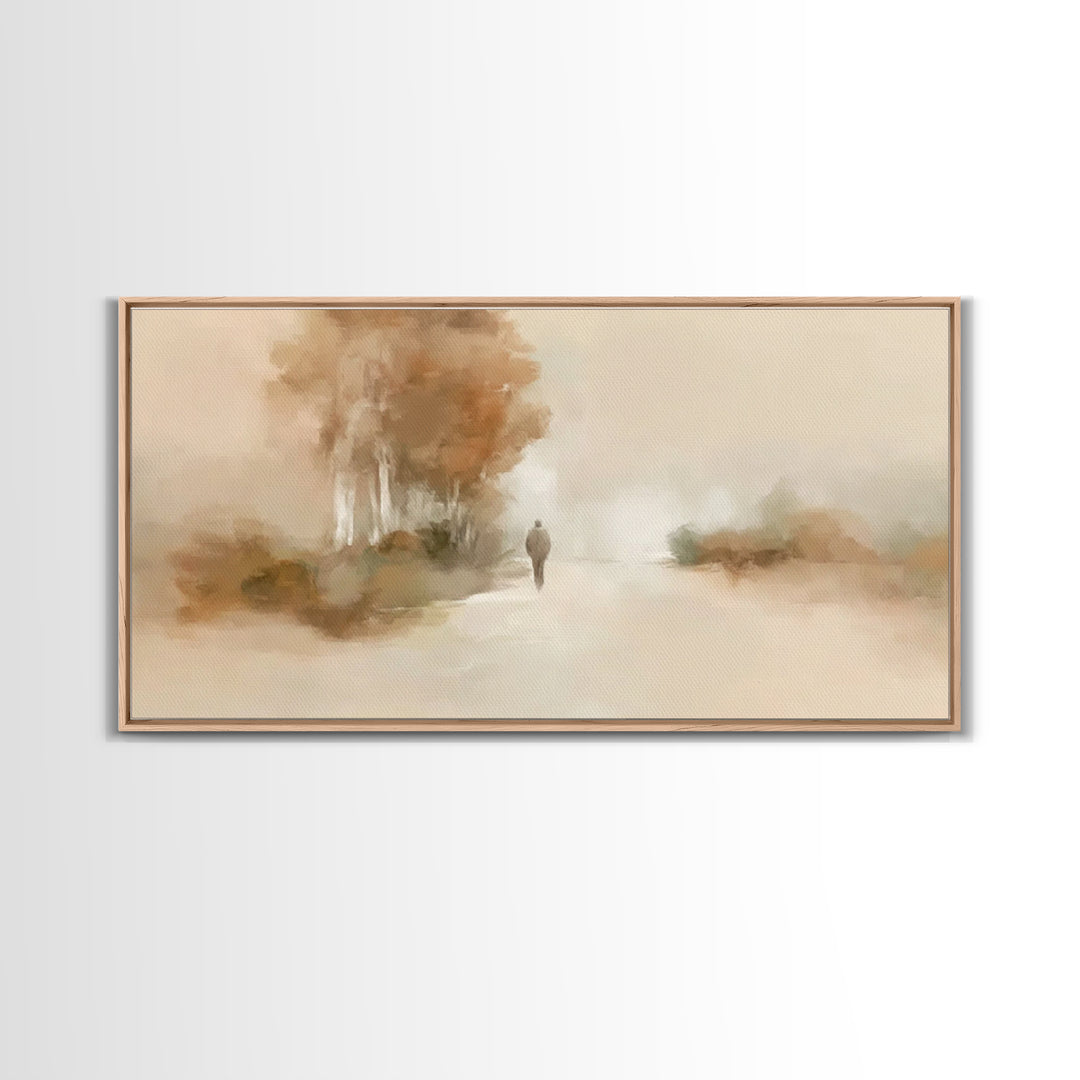 Autumn Journey – Framed Canvas Print – Christian Wall Art – Jesus Painting – Christian Art Canvas – Christian Art Print – Christian Gift Id