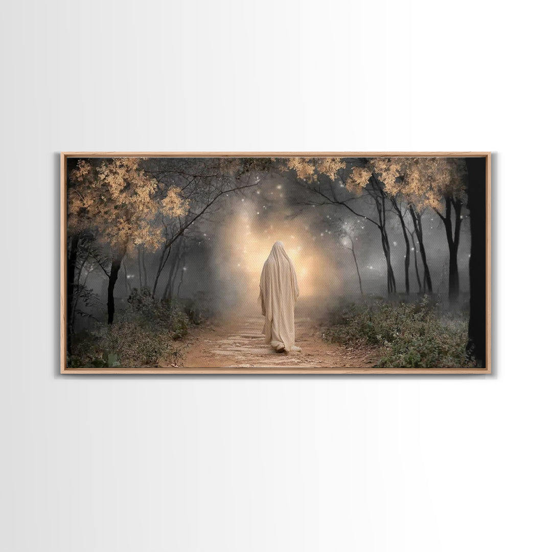 Sacred Pathway – Framed Canvas Print – Jesus Painting – Christian Art Canvas – Christian Wall Art – Modern Christian Art – Christian Art Pr
