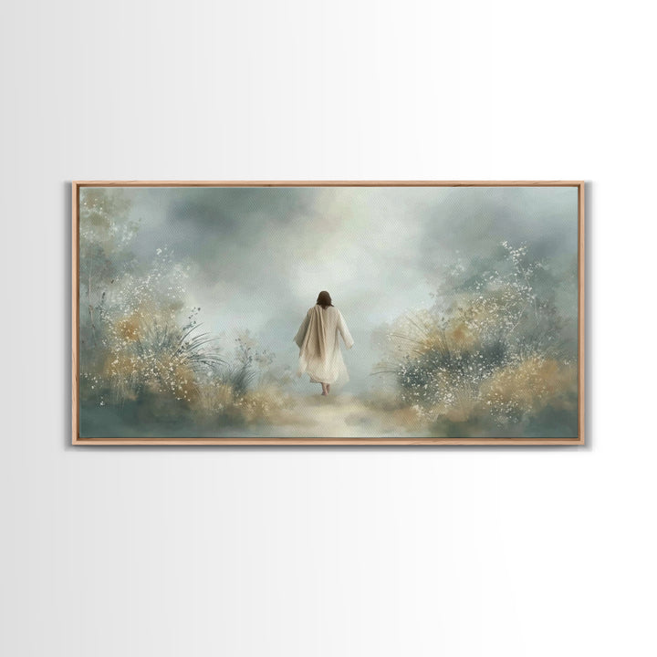 Heavenly Ascent – Framed Canvas Print – Christian Art – Christian Wall Art – Jesus Painting – Christian Art Canvas – Subtle Christian Art