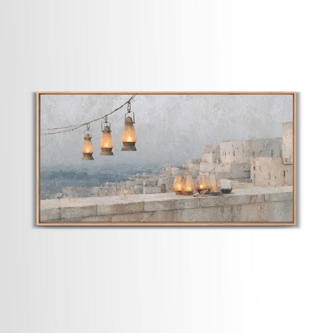 Lantern Grace – Framed Canvas Print – Christian Wall Art – Christian Art Canvas – Christian Christmas Art – Christian Decorations – Christi
