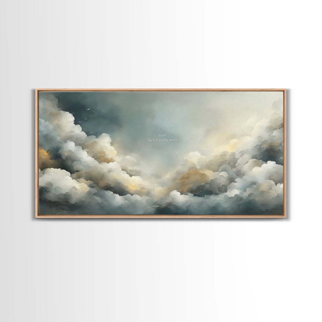 Clouds Of Glory – Framed Canvas Print – Christian Wall Art – Christian Christmas Art – Christian Art Canvas – Christian Art Print – Christi