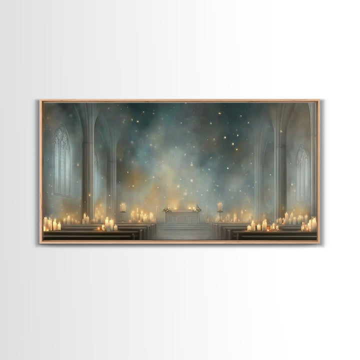 Sanctuary Light, Framed Canvas Print, Christian Wall Art, Christian Art Canvas, Christian Christmas Decor, Christian Gift Ideas, Christian