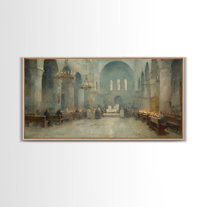 Holy Gathering | Framed Canvas Print | Christian Wall Art | Christian Art Canvas | Christian Art Painting | Christian Christmas Art | Chris