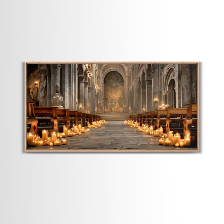 Cathedral Glow – Framed Canvas Print – Christian Wall Art – Christian Art Canvas – Christian Gift – Christmas Art – Christian Art Work – Mo