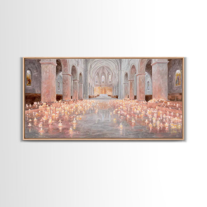 Sanctuary Of Light – Framed Canvas Print – Christian Wall Art – Christian Art Canvas – Christmas Art – Jesus Painting – Christian Decoratio