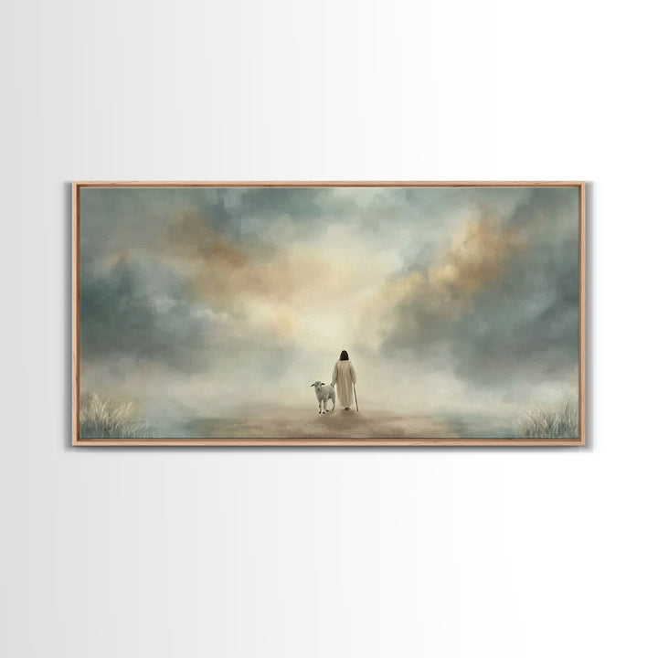 Heavenly Path – Framed Canvas Print – Christian Art Canvas – Christian Wall Art – Modern Christian Art – Jesus Painting – Christian Decor