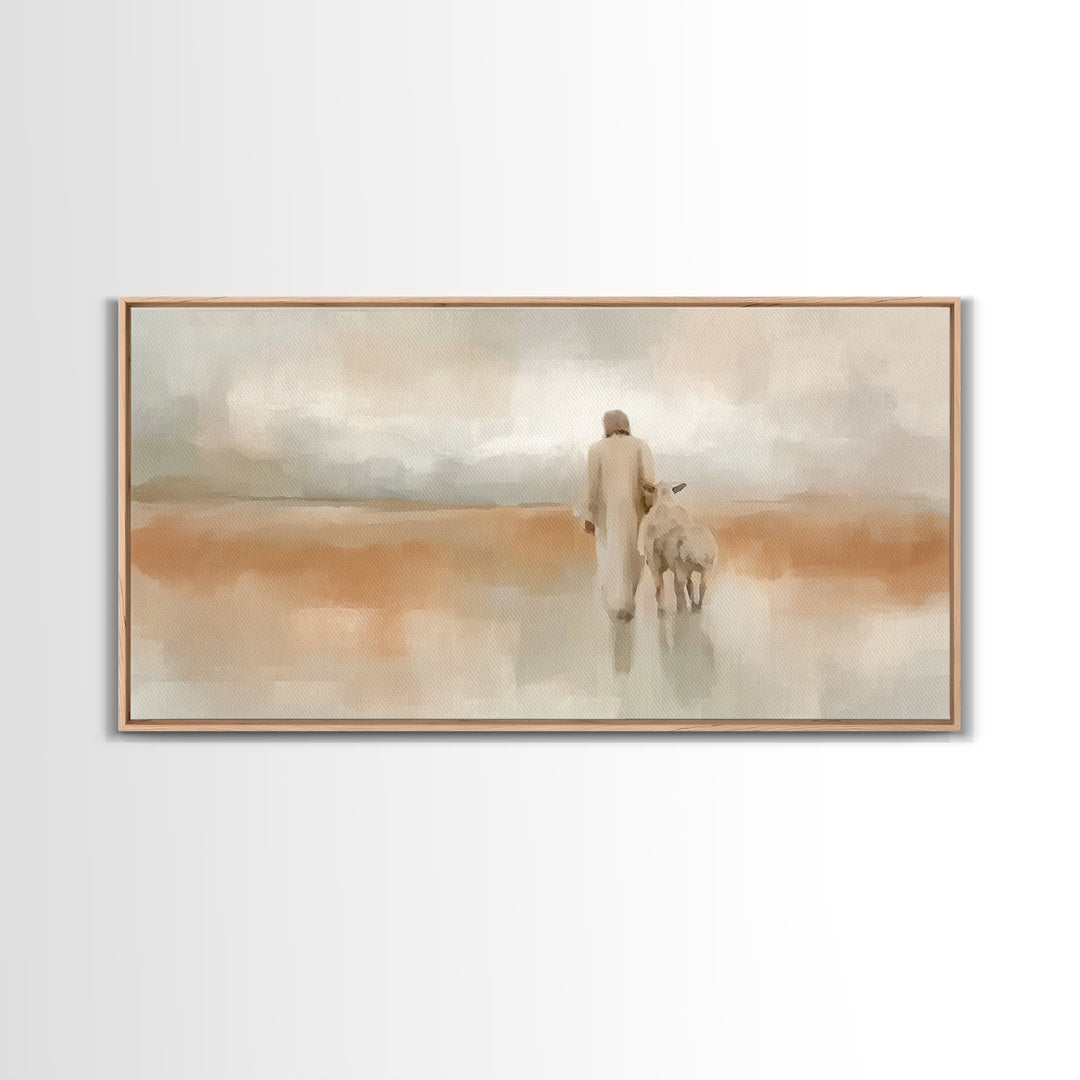 Path Of Mercy | Framed Canvas Print | Christian Art Canvas | Jesus Painting | Modern Christian Art | Christmas Wall Art