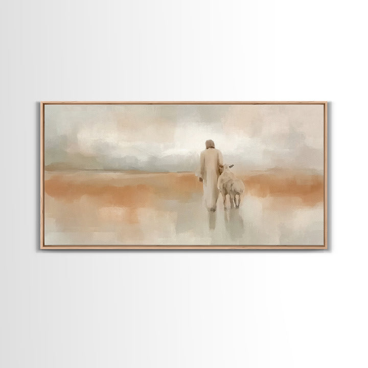 Path Of Mercy | Framed Canvas Print | Christian Art Canvas | Jesus Painting | Modern Christian Art | Christmas Wall Art