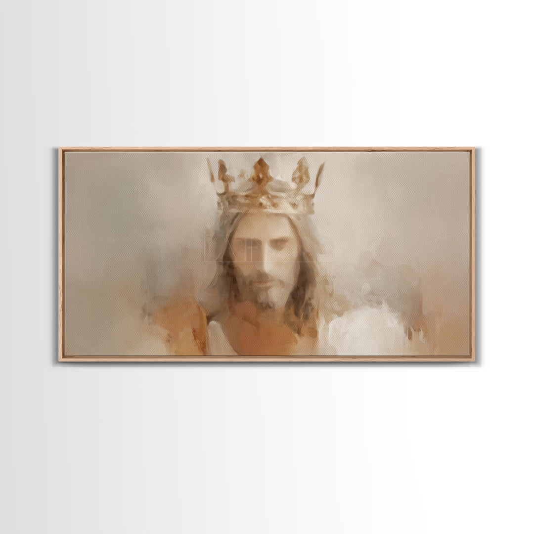 Crown Of Glory | Framed Canvas Print | Christian Art Canvas | Jesus Painting | Modern Christian Art | Christian Wall Art | Christian Art Pr