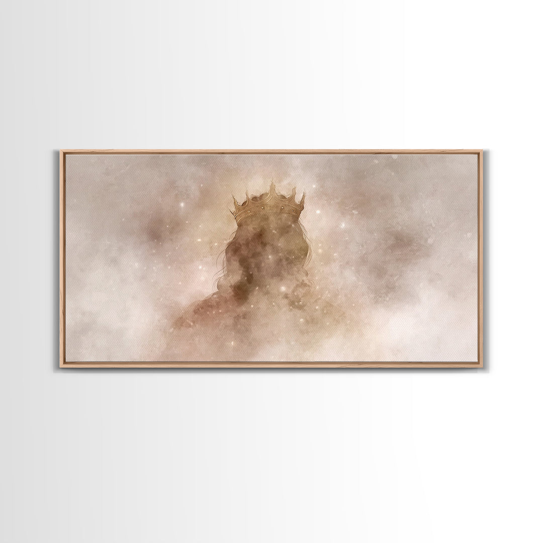 Hidden Crown | Framed Canvas Print | Christian Art | Jesus Painting | Moody Christian Art | Christian Art Canvas | Christian Christmas Deco