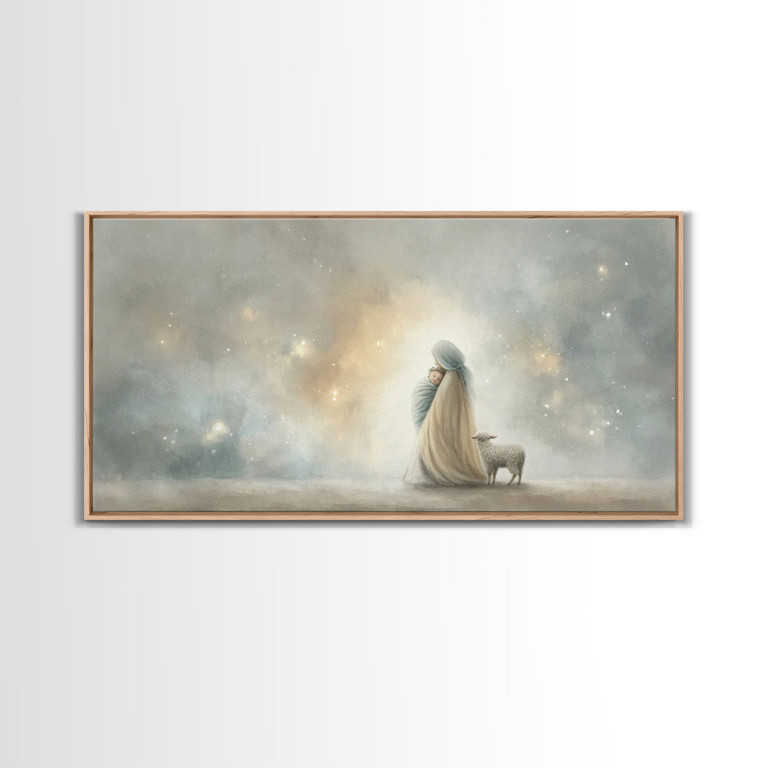Holy Night Crown | Framed Canvas Print | Christian Art Print | Jesus Painting | Christian Christmas Art | Christian Art Canvas | Christmas