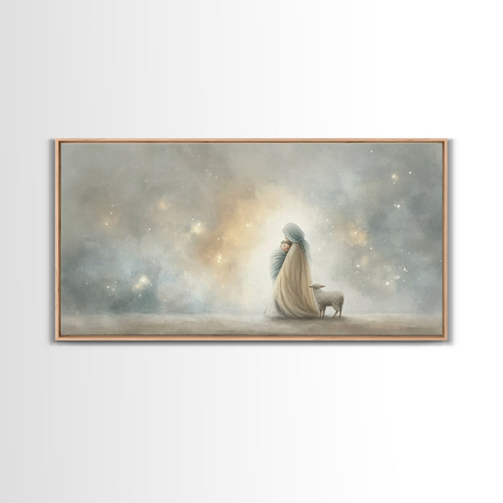 Holy Night Crown | Framed Canvas Print | Christian Art Print | Jesus Painting | Christian Christmas Art | Christian Art Canvas | Christmas