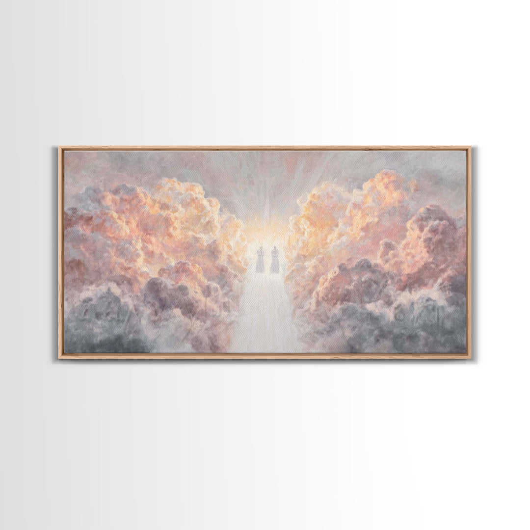 Radiant Messengers - Framed Canvas Print - Christian Christmas Art - Christian Painting - Framed Christian Art - Christmas Canvas Wall Art