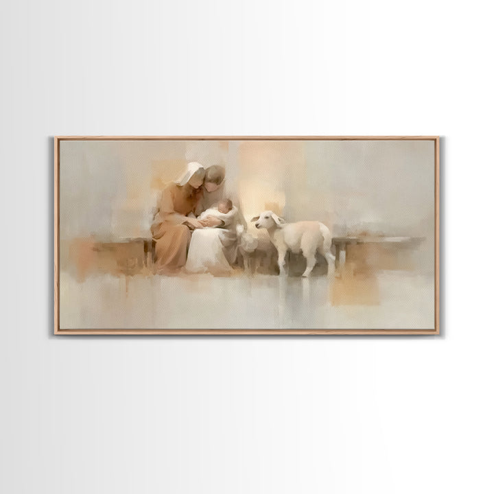 Holy Family Calm – Framed Canvas Print – Christian Wall Art – Christian Christmas Art – Christian Art Canvas – Christmas Art – Christian De
