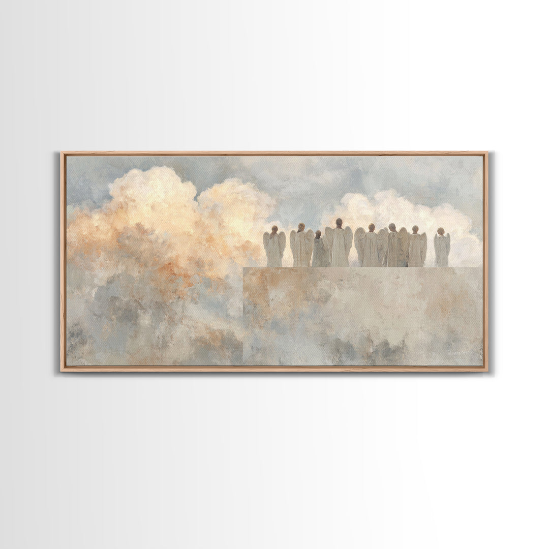 Dawn Of Promise - Framed Canvas Print - Christian Art Work - Christmas Art Framed - Moody Christmas Art - Christian Wall Art - Modern Chris