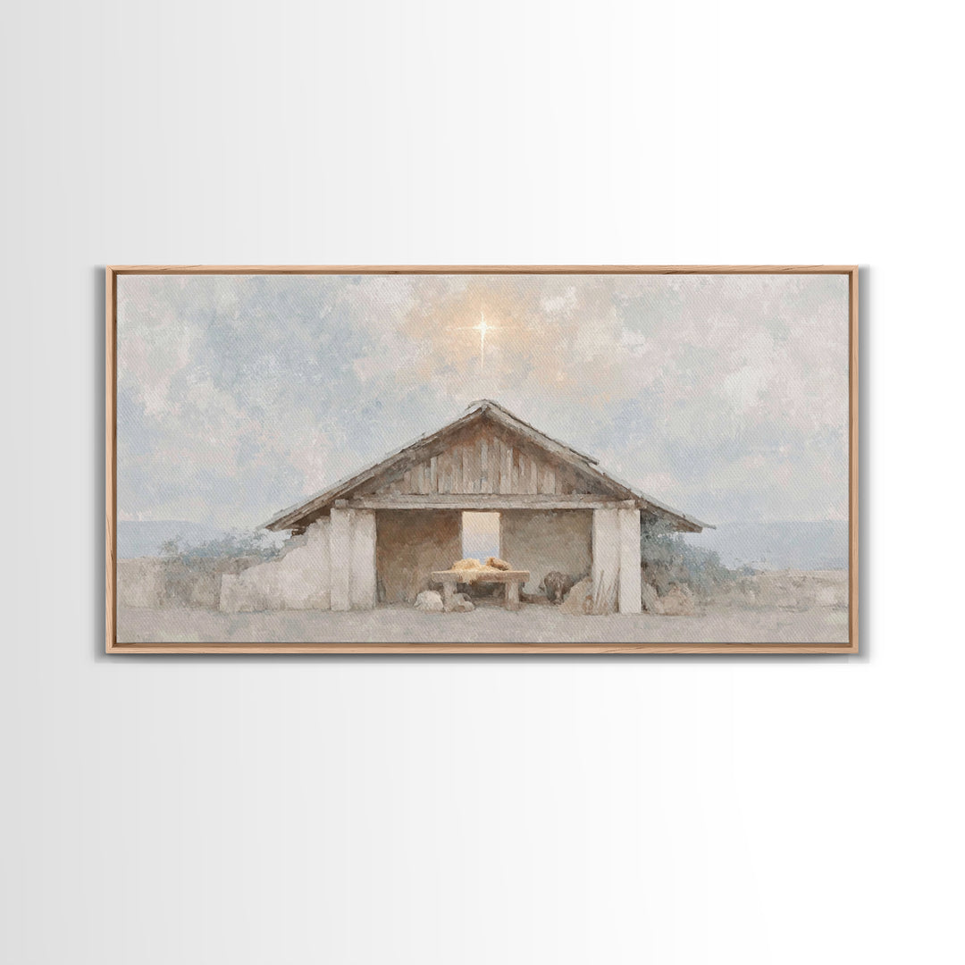 The Guiding Star – Framed Canvas Print – Christmas Art – Christian Wall Art – Christian Christmas Art – Christian Art Canvas – Christian De