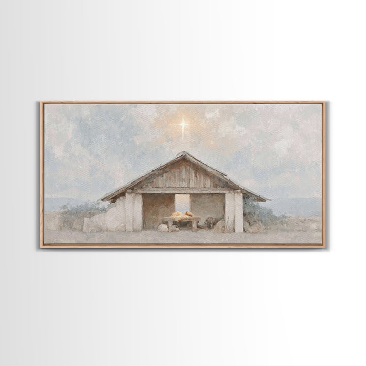 The Guiding Star – Framed Canvas Print – Christmas Art – Christian Wall Art – Christian Christmas Art – Christian Art Canvas – Christian De